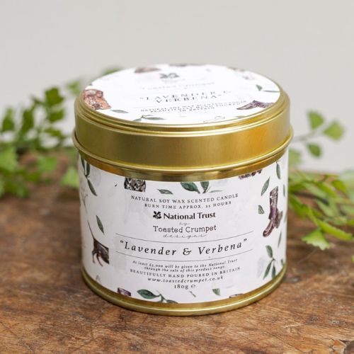 Lavender & Verbena Candle in a Matt Gold Tin