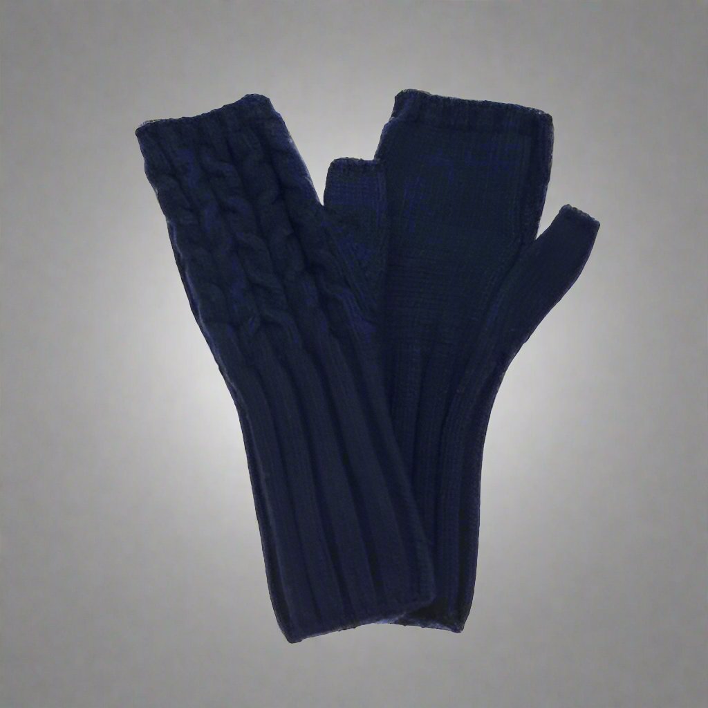 Fingerless Gloves - Navy