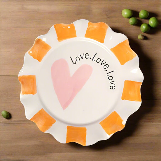 Love Love Love Heart Plate