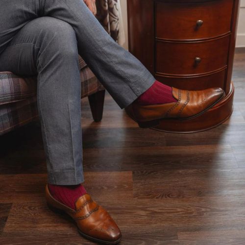 Bamboo Socks - Deep Burgundy