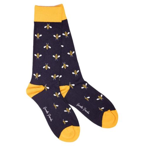Bamboo Socks - Navy Bumblebee