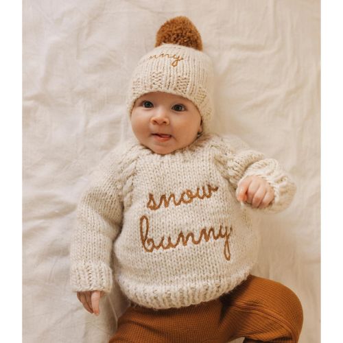 Snow Bunny Pecan Crew Neck Sweater