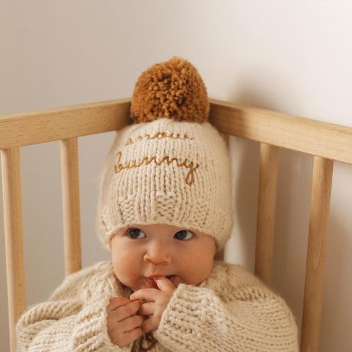 Snow Bunny Pecan Beanie Hat