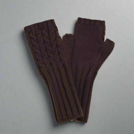 Fingerless Gloves - Chocolate