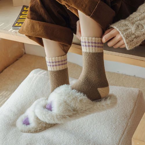 Beige Wool Socks