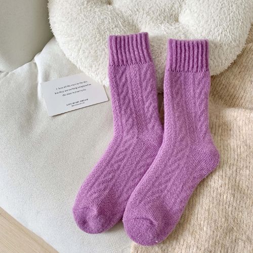 Purple Wool Socks