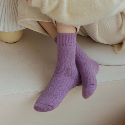 Purple Wool Socks