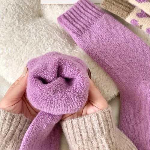 Purple Wool Socks