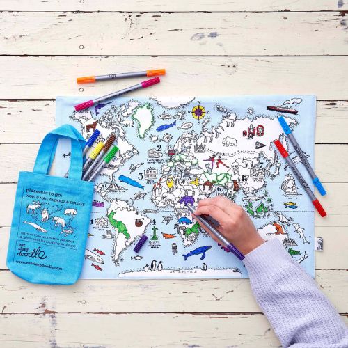 World Map Placemat To Go