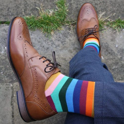 Bamboo Socks - Multi Fine Stripe