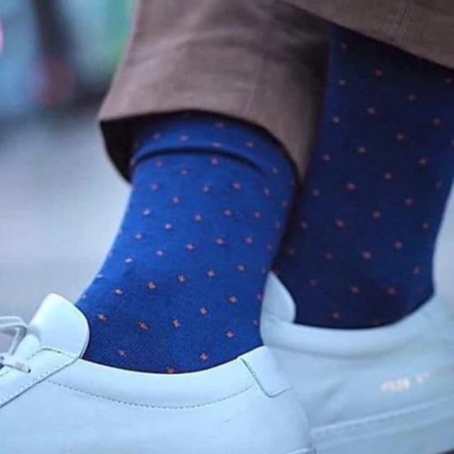 Bamboo Socks - Orange Spots