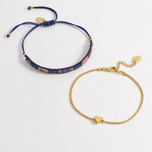 Purple Heart Miyuki Duo Bracelet