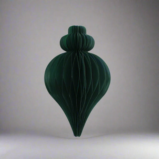 Teardrop Honeycomb Paper Decoration - 30cm Green