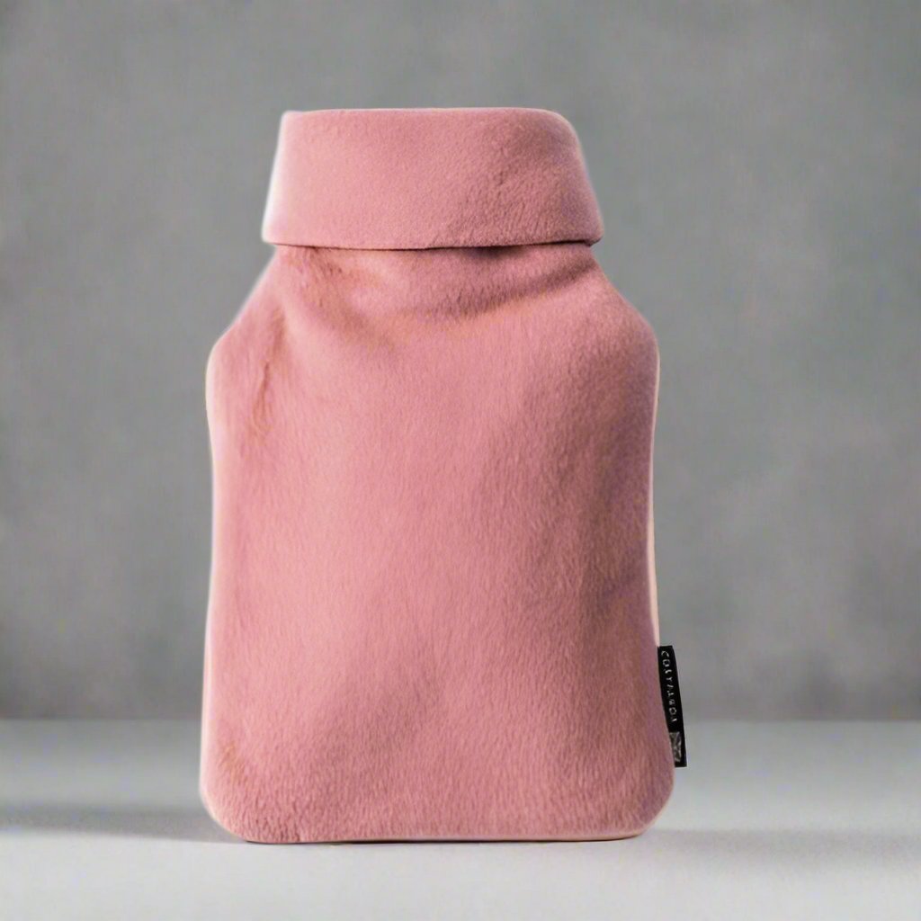 Pink Organic Cotton Hot Water Bottle - 2L