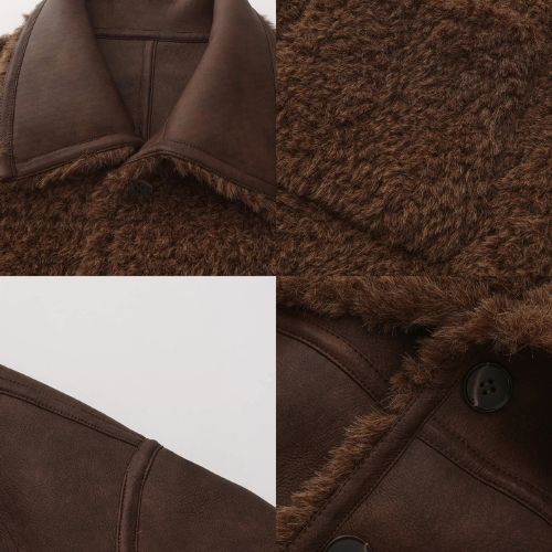 Brown Mid-Length Boxy Coat