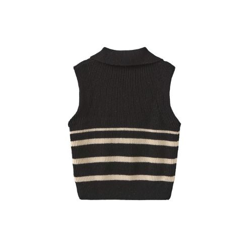 Half-Zip Sleeveless Knit Top