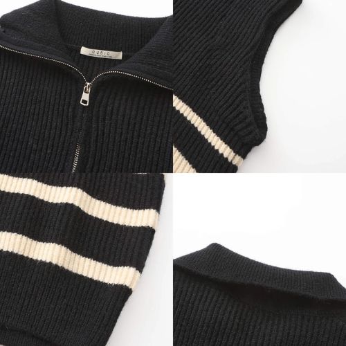 Half-Zip Sleeveless Knit Top