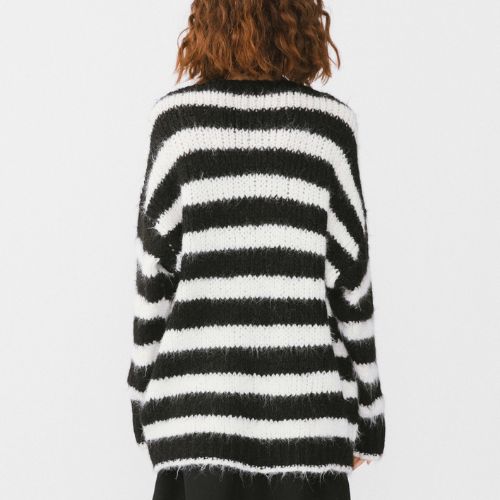 Striped Round Neck Knit Sweater