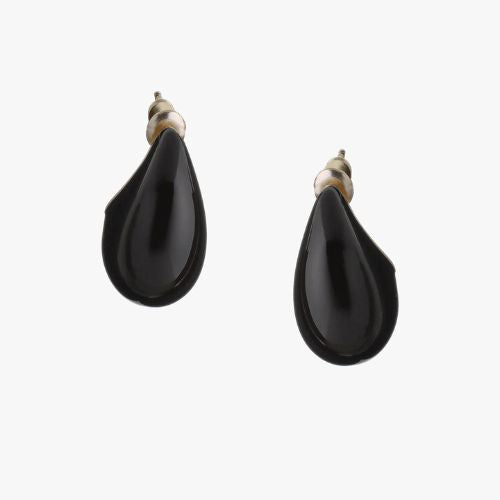 Hush Earrings Black Enamel