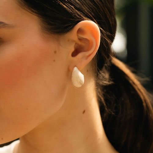 Hush Earrings Pearl Shimmer Enamel