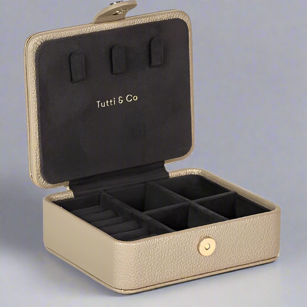 Metallic Mini Jewellery Box - Gold