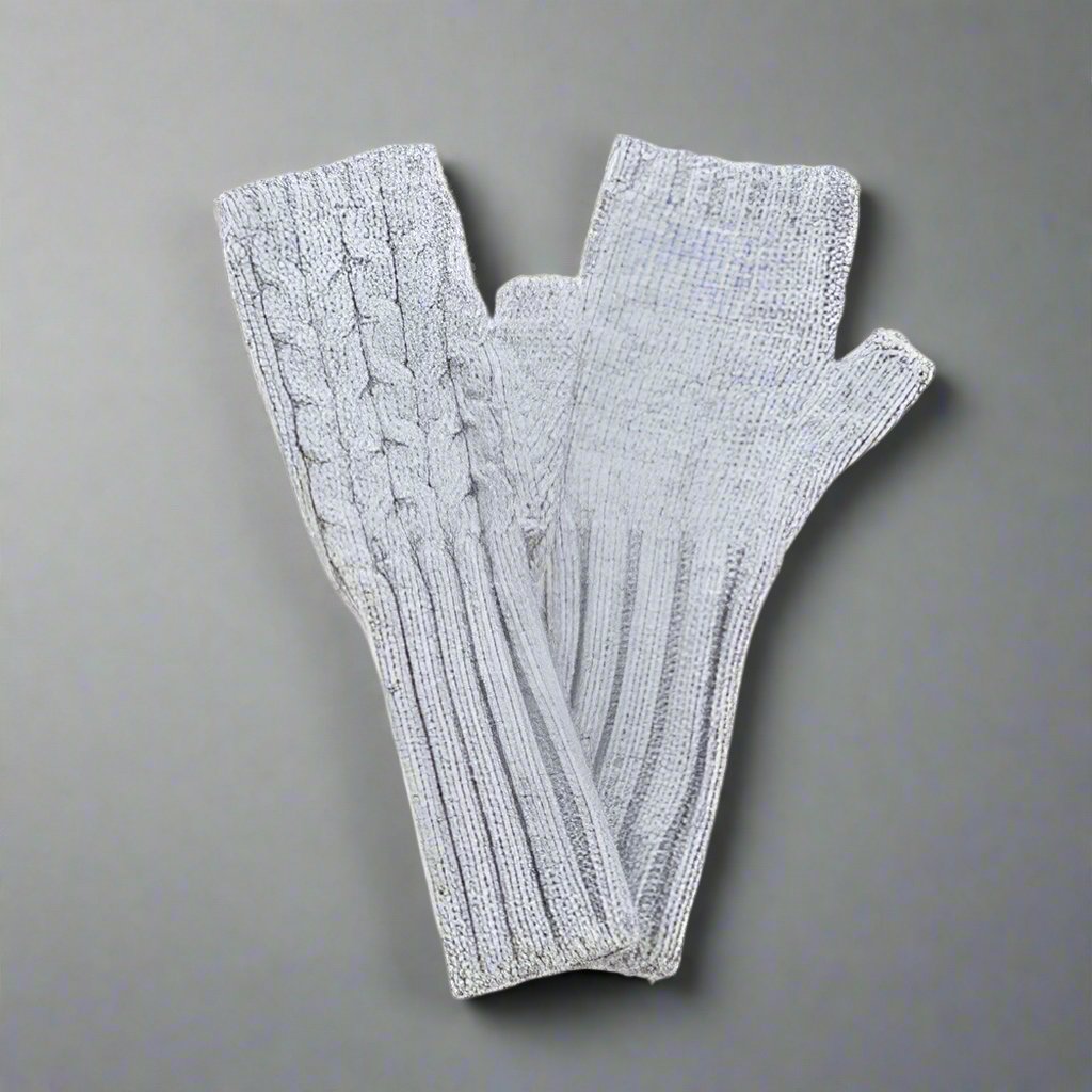 Fingerless Gloves - Dove Grey