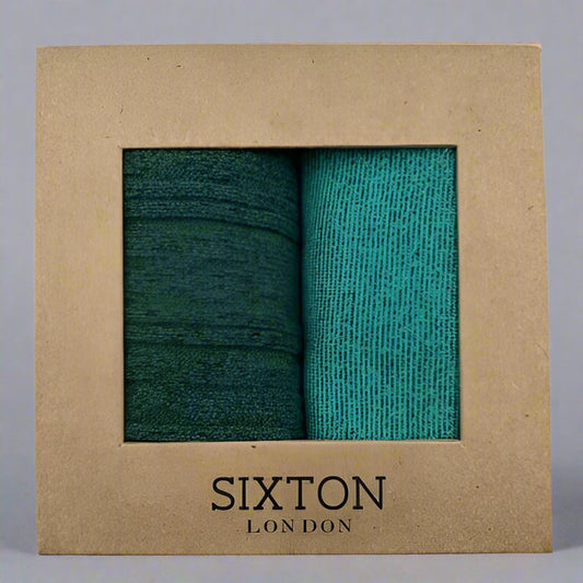 Boston and Tokyo Turquoise Sock Box Duo