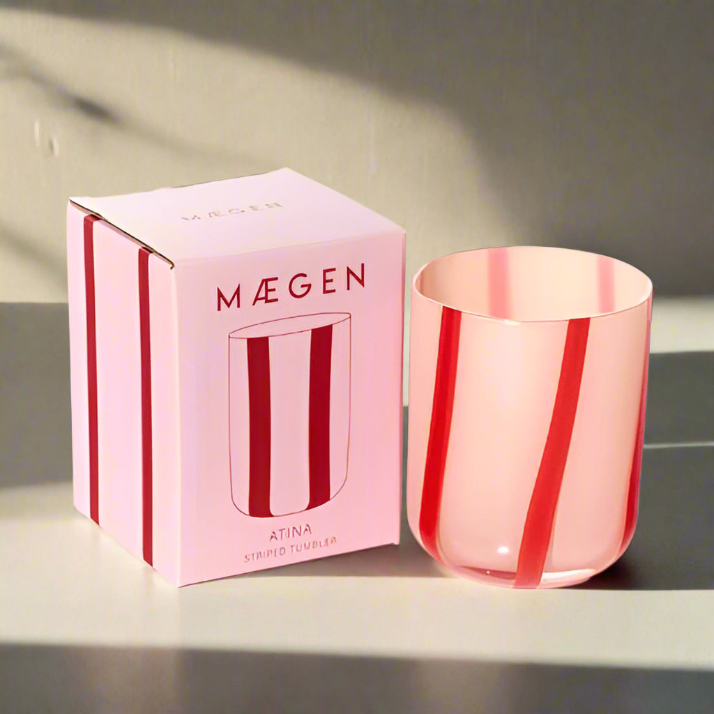 Atina Glassware - Red & Pink