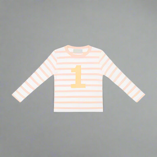 Powder Pink & White Striped T-Shirt - Age 1