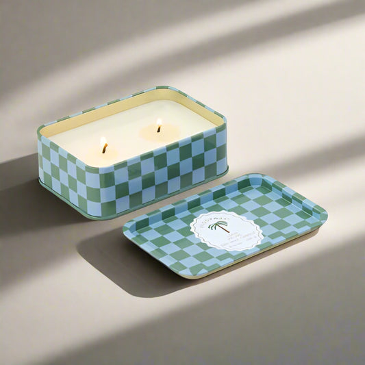 Palm Printed Tin Candle - Lush Palms