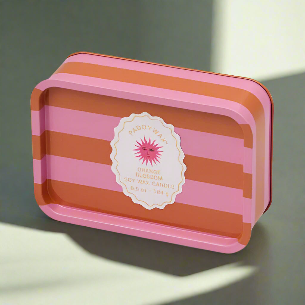 Sun Printed Tin Candle - Orange Blossom
