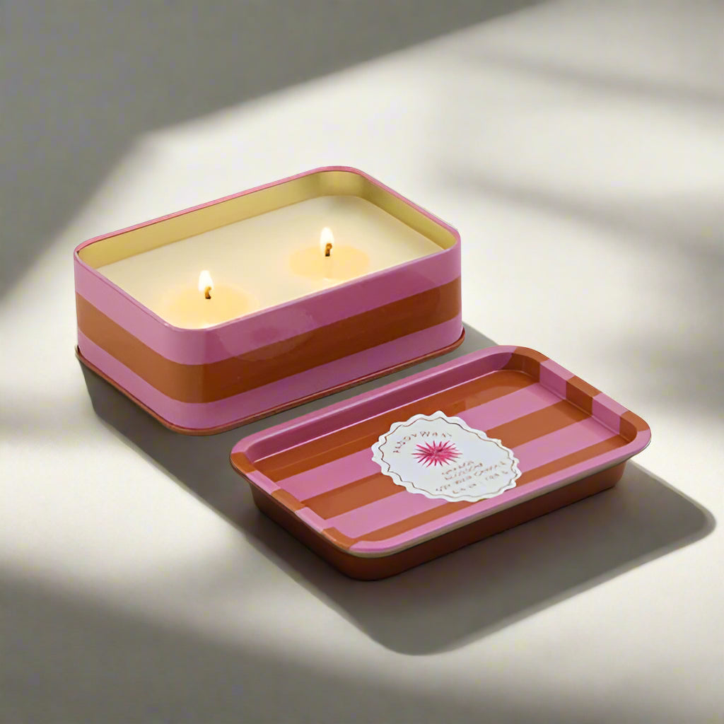 Sun Printed Tin Candle - Orange Blossom