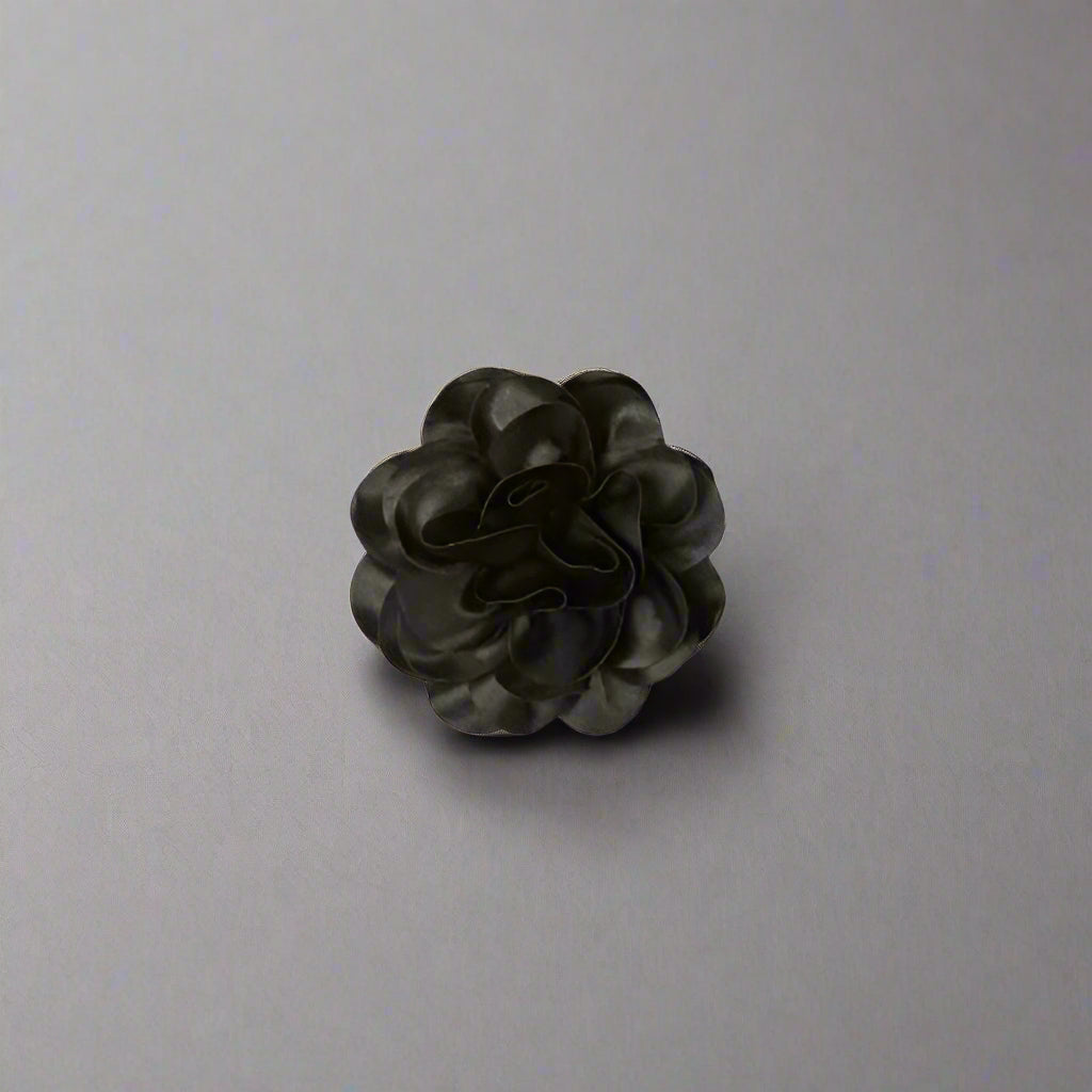 Hove Flower Brooch - Black