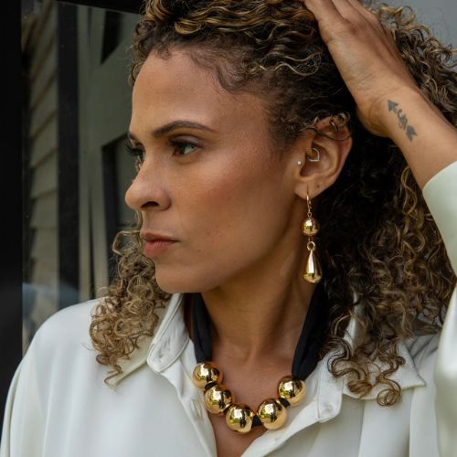 Sandhurst Tear Drop Earrings - Gold