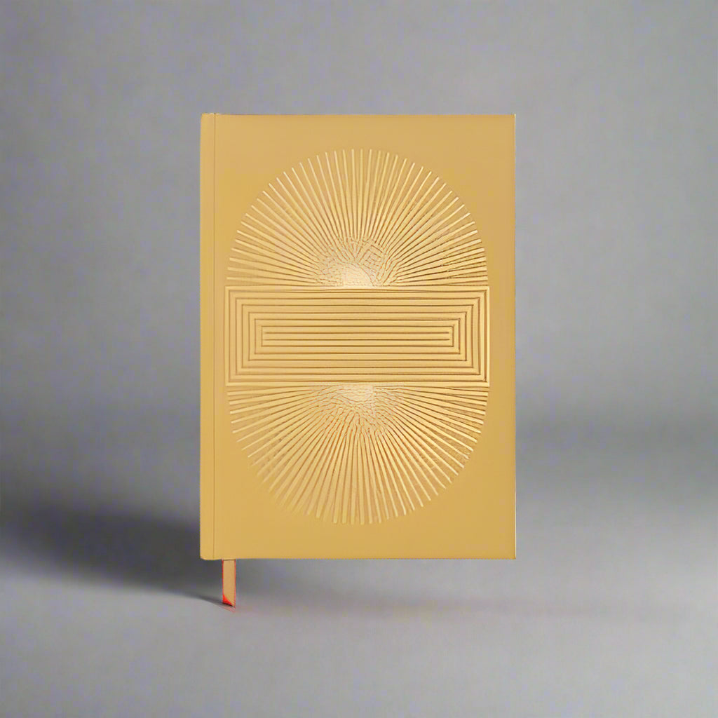 Suedette Journal Radiant Suns Block - Ochre