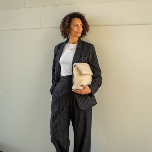 Drew Blazer - Carcoal Pinstrip