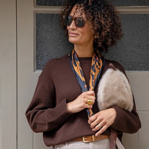 Luna Scarf - Large Leopard Print