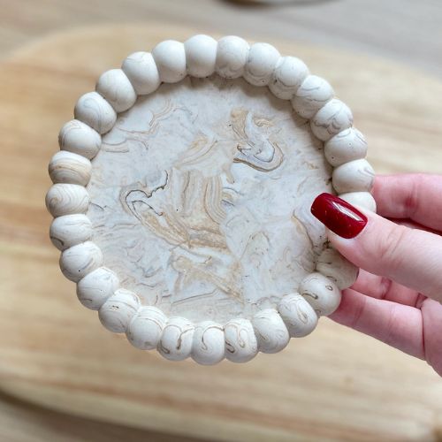 Bubble Candle Tray: Marble Coaster