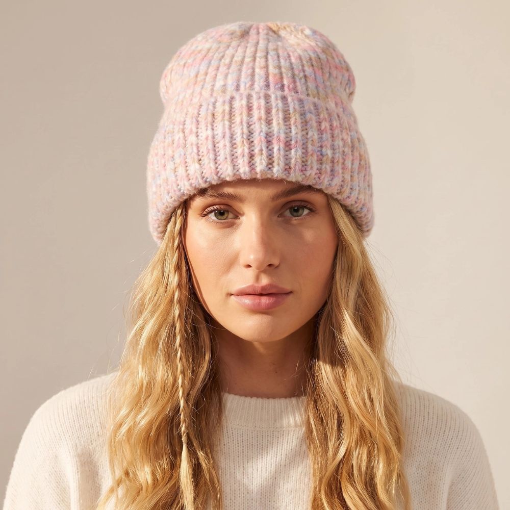 Marl Beanie Hat - Pastel