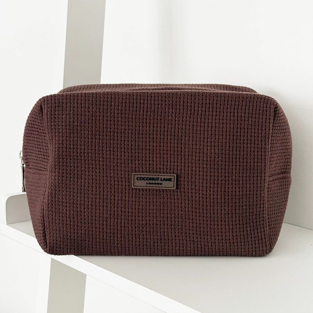 Waffle Makeup Bag - Chocolate