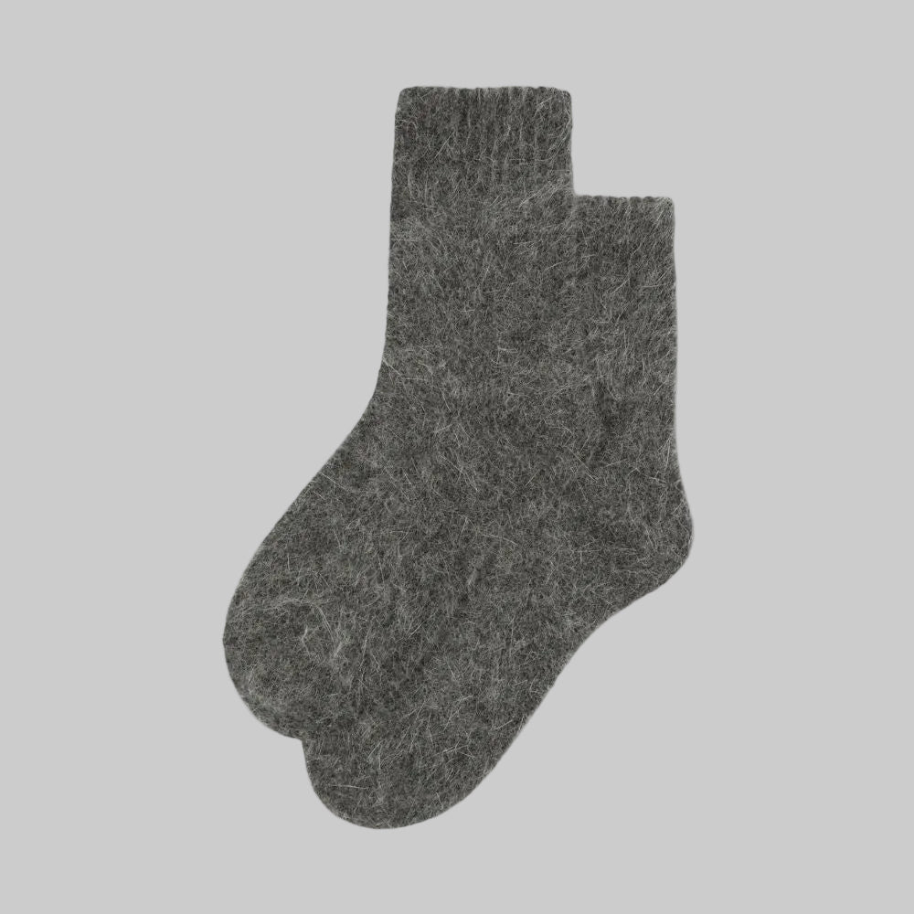 Soft Angora Socks - Charcoal
