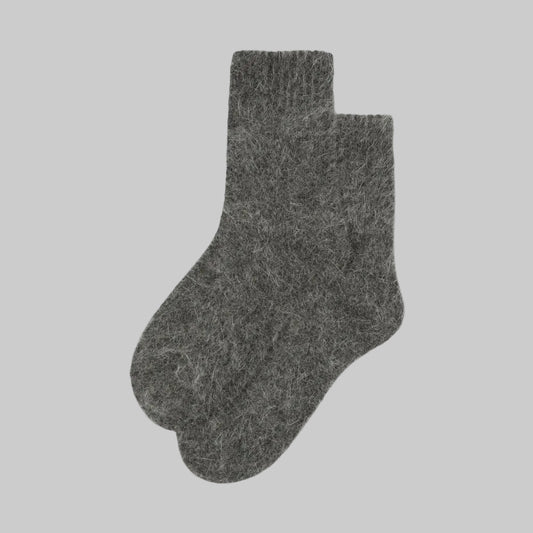 Soft Angora Socks - Charcoal