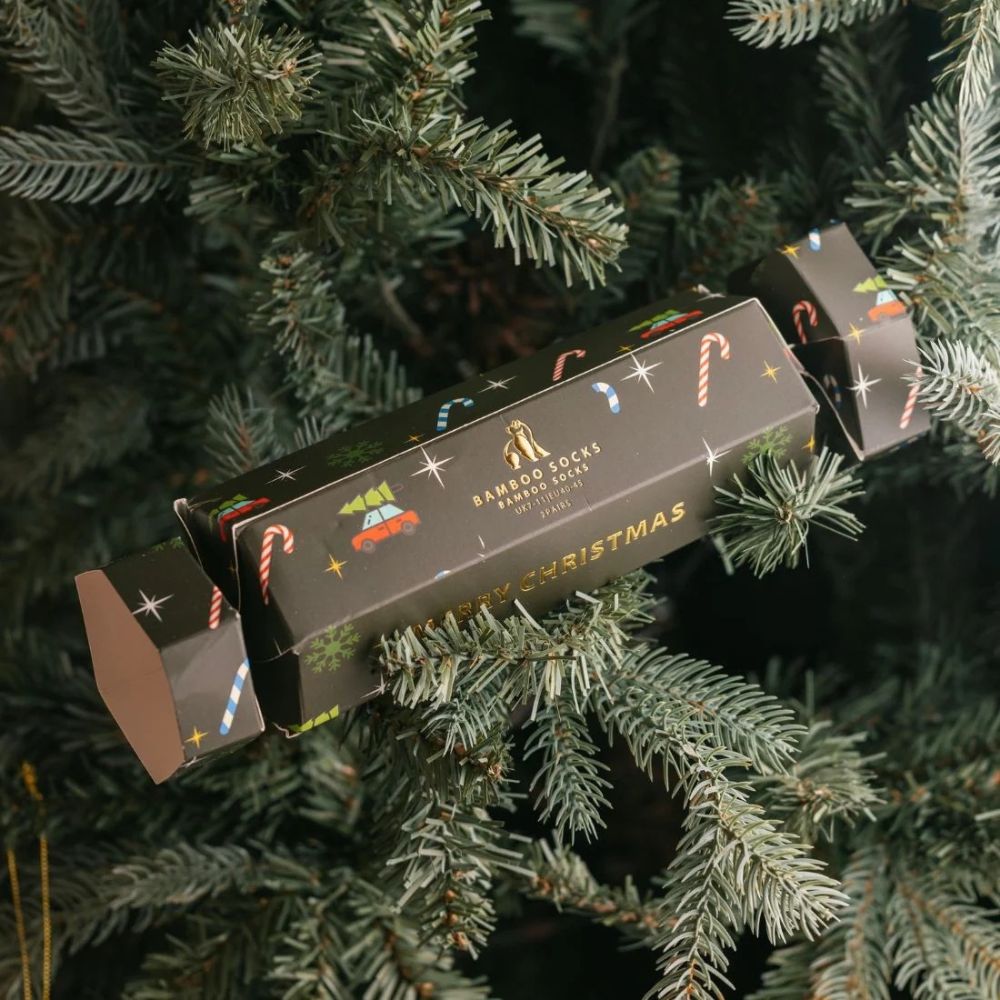 Bamboo Socks - Motif Christmas Cracker