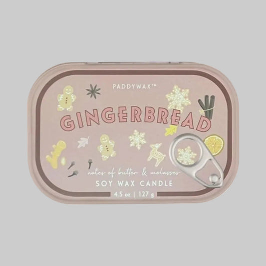 Gingerbread Tin Candle