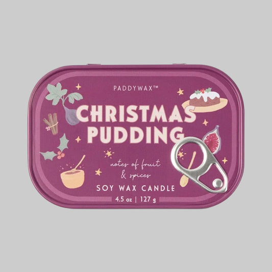 Christmas Pudding Tin Candle