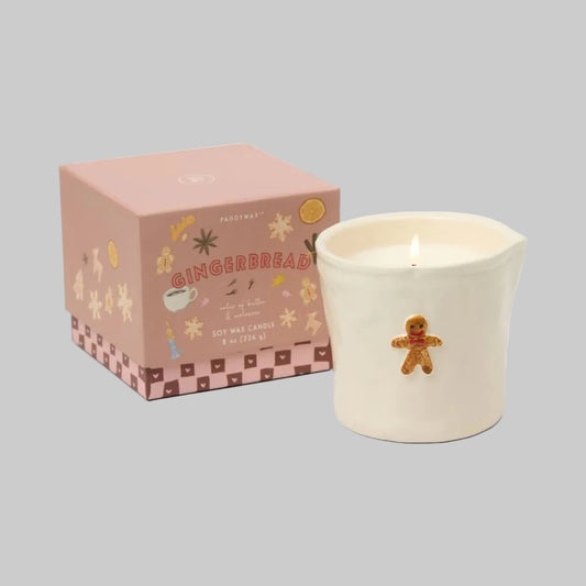Gingerbread ceramic Candle