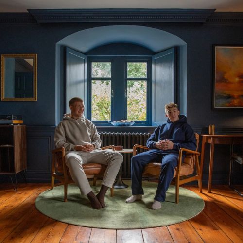 Cashmere Rib Socks - Chocolate