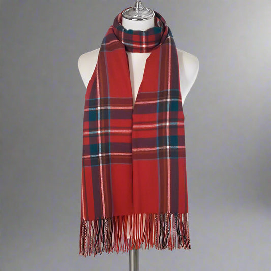 Tartan Scarf - Red