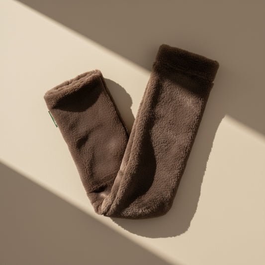 Long Dark Chocolate Faux Fur Hot Water Bottle