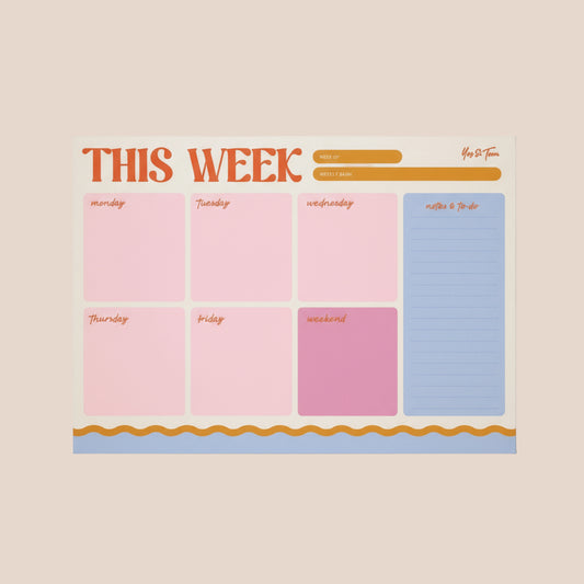 Tear Off Weekly Planner Pad